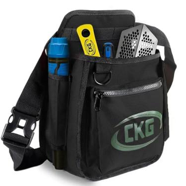 Imagem de CKG Bolsa de ferramentas para detecção de metal, bolsa de ferramentas para pinpointer, bolsa de detecção de metal portátil multifuncional para acessórios de detector de metal, preta