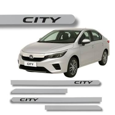 Imagem de Jogo Friso Honda City Prata Platinum Ponta Redonda Lateral