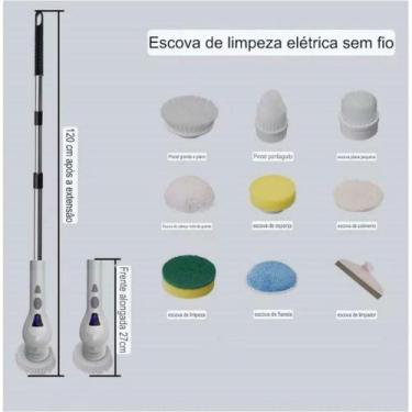 Imagem de (KWW) Novidade! Escova De Limpeza Elétrica 7 Em 1 e 9 em 1Giratória Re