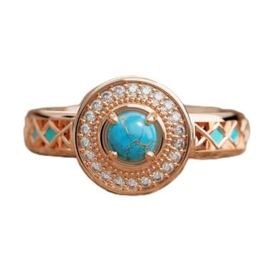 Imagem de Anéis de noivado de zircônia cúbica banhados a ouro, alianças de compromisso, festas noturnas, presentes de dia dos namorados, alianças de eternidade para mulheres, 7, Cobre, Sem pedra preciosa