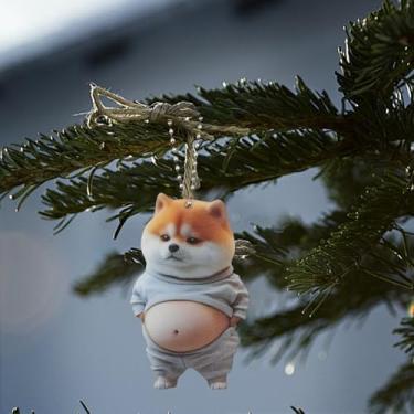 Imagem de Chaveiro de acrílico 2D para carro, gato, cachorro, pendurado, pingente, desenho animado, gato, cachorro, mochila, decoração de acessórios para carro, D, 04