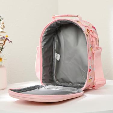 Imagem de Bolsa térmica inspirada com isolamento térmico de camada dupla de grande capacidade, bolsa térmica resistente a odores com alça de ombro removível para piquenique, viagens no campus, escritório