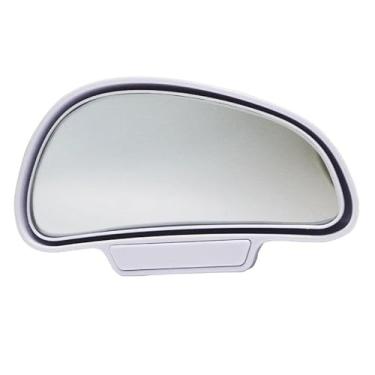 Imagem de 1 espelho retrovisor de carro 360 graus ajustável grande angular lateral auxiliar de estacionamento ferramenta de observação de ponto cego (branco, direita)