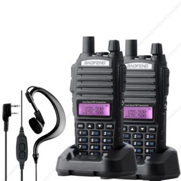 Imagem de Kit 2 Rádio Comunicador Baofeng UV82 Profissional VHF UHF FM