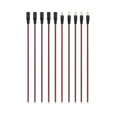 Imagem de Cabo Pigtail De Alimentação DC 12V 24V Com Plugue Macho E Fêmea 5.5x2.