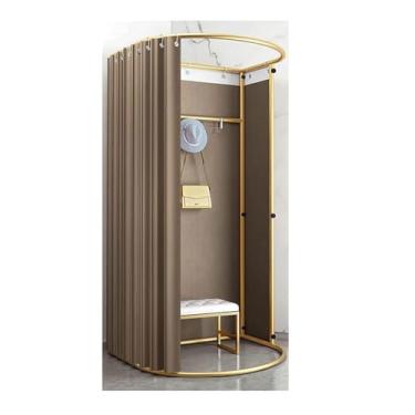 Imagem de Vestiário simples provador grande espaço de metal vestiário loja de roupas temporária independente 200 x 85 x 80 cm vestiário moda economizar espaço