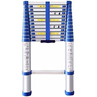 Imagem de OKUOKA Escada telescópica telescópica de extensão telescópica, liga de alumínio extensível e leve degraus de segurança para negócios de telhados, uso doméstico, RV trabalho ao ar livre (tamanho: 2