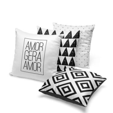 Imagem de Kit 4 Capas De Almofadas Amor Gera Amor 40X40 - Kombigode
