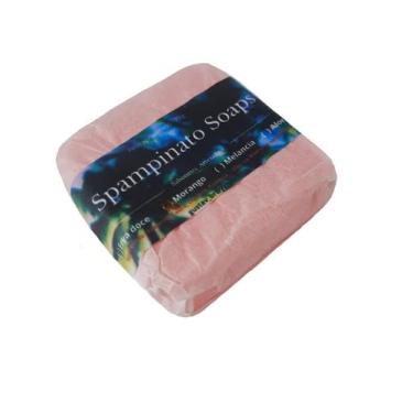 Imagem de Sabonete Artesanal De Morango Banho Mãos Corpo 70G - Spampinato Soaps