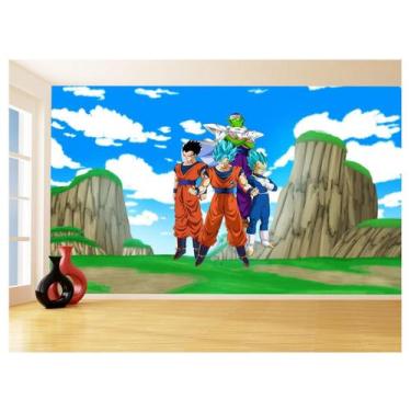 Imagem de Papel De Parede Dragon Ball Goku Vegeta Anime 3,5M Dbz506 - Você Decor