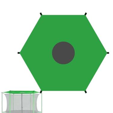 Imagem de Dossel de trampolim | Capa de proteção solar para trampolim, pano de sombra impermeável dobrável para uso ao ar livre no pátio, quintal, jardim, ao ar livre