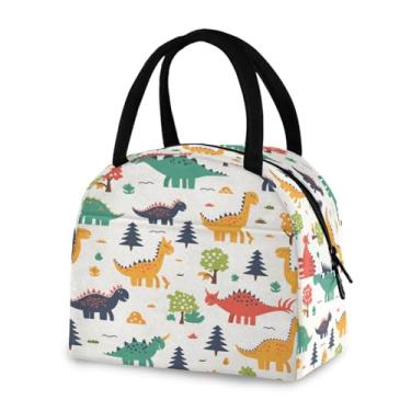 Imagem de Blueangle Lancheira isolada à prova de vazamento – Lancheira reutilizável com design fofo de dinossauros, recipiente compacto para alimentos para escritório, viagens e atividades ao ar livre (159)