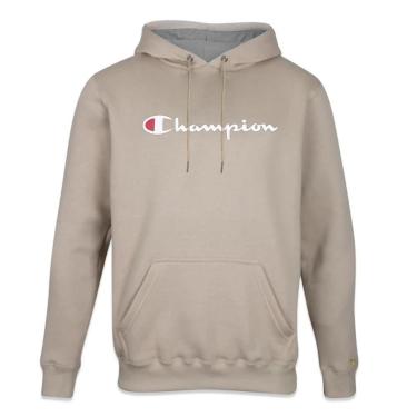 Imagem de Moletom Champion Felpado c Capuz Logo Script Ink Cinza-Masculino