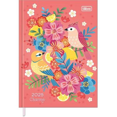 Imagem de Agenda Costurada Diária 12,3 x 16,6 cm Charme 2025 Tilibra 55887