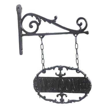 Imagem de Generic Placa de boas-vindas em ferro para porta de entrada, decoração de parede para entrada de casa, loja.