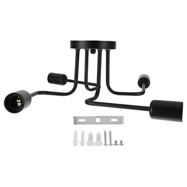 Imagem de Pissente Retro LED Light Light, Material Instalação Fácil Aplicação Multi para o Estudo CAFE BAR Hallway Iron Black E27