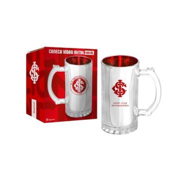 Imagem de Caneca Vidro Metalic 480Ml Cerveja Chopp Time Internacional Oficial Pr