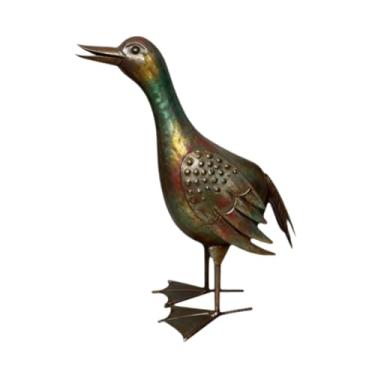Imagem de Fenteer Estátua de Pato em Pé, Colorida, Criativa, Estatueta de Patos, Figura Decorativa para Pátio, Paisagem, Jardim Externo, Versátil, Style a