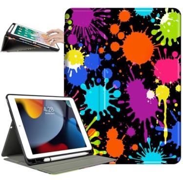 Imagem de Capa para iPad 6ª geração, capa para iPad 5ª geração, capa para iPad Air 2/iPad Air 1ª capa de 9,7 polegadas com suporte para lápis à prova de choque, visualização em vários ângulos, suporte ajustável