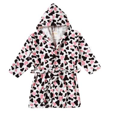 Imagem de Roupão Praia Infantil Atoalhado com Capuz Mimosa Rosa Tip Top-Feminino