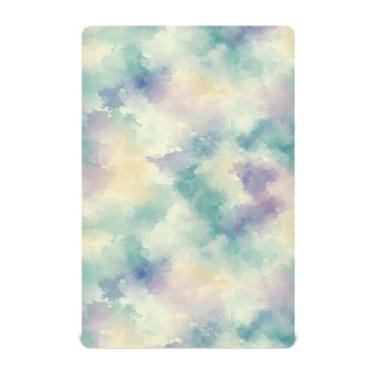 Imagem de Wassud Jogo de lençol com estampa de aquarela para berço respirável para meninos e meninas, neutro, 68 x 99 cm