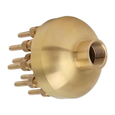 Imagem de Mingzhe Bocal de Fonte de Latão Com 3 Camadas Aspersão Spray água Ajustável para Piscina Lago Jardim (G1,5 pol.)