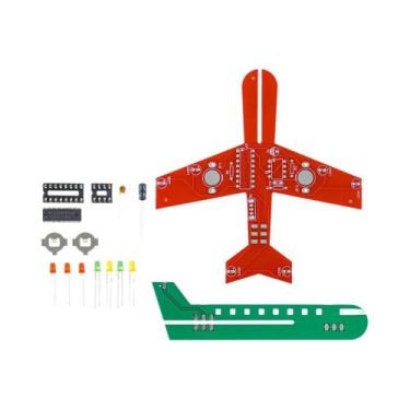 Imagem de Lâmpada LED Piscante De Pequeno Avião Kit Eletrônico DIY CD4017 Prátic