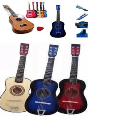 Imagem de Violao acustico infantil com 6 cordas mini para iniciantes crianças em