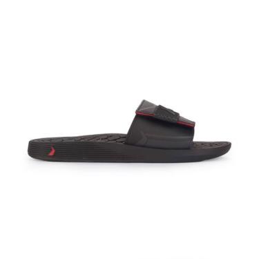 Imagem de Chinelo Slide Masculino Rider Infinity Fuse Leve Estiloso, Preto, Verm