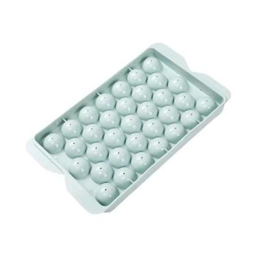 Imagem de Forma De Gelo Circular De Silicone Com 33 Grelhas E Caixa De Armazenam