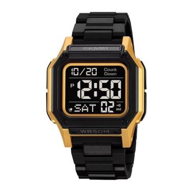 Imagem de Relógio Masculino Skmei Digital 2264 Preto e Dourado-Masculino