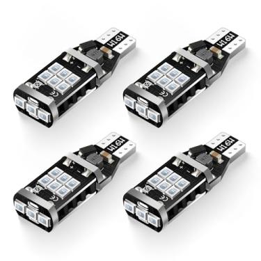 Imagem de iFunyLED Lâmpada LED 912 921 para luzes de ré de reserva, 2835 Chipsets 15-SMD sem erros 300% super brilhantes 906 922 W16W T15 luzes LED - (pacote com 4, azul)