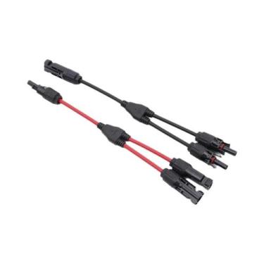Imagem de Conector Solar PV Y De 4mm² 1000V Macho Para Fêmea 2 Em 1 Para Sistema