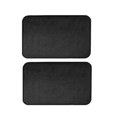 Imagem de Tapete de Banheiro Preto Antiderrapante Retangular Jogo