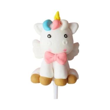 Imagem de Topo De Bolo De Unicórnio Com Arco-íris Para Meninas, 9 Peças, Decoraç