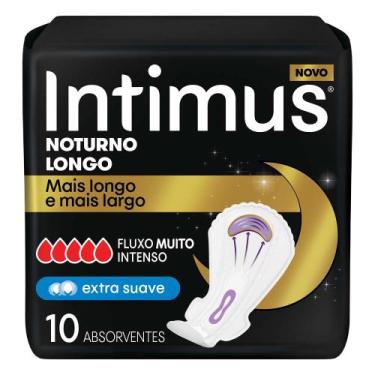 Imagem de Absorvente Intimus Noturno Longo Textura Extra Suave com Abas 10 Unida