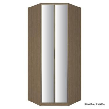 Imagem de Guarda Roupa Modulado 2 Porta Vidro 234cm 2 Gav Canto Closet - Móveis 