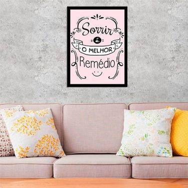 Imagem de Quadro Decorativo Sorrir é o Melhor Remédio