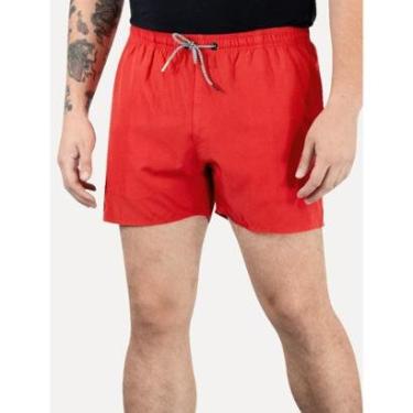 Imagem de Short Reserva Masculino D'Água Beachwear Liso Basico Lateral Vermelho-Masculino