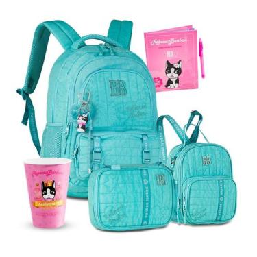 Imagem de Kit Mochila Escolar Rebecca Bonbon Estojo Lancheira Térmica, 18 litros