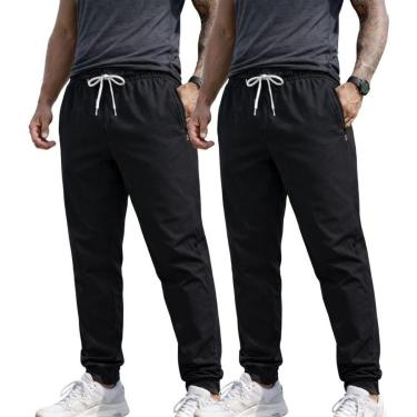 Imagem de Kit 2 Calças Masculina Dry Esportiva Treino Academia Com Bolsos-Masculino