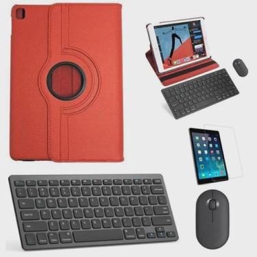 Imagem de Kit Capa 360 Vermelho / Teclado e Mouse preto e Película Compativel iP