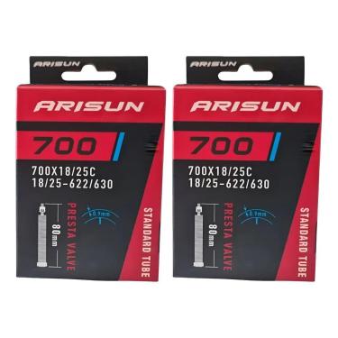 Imagem de Par Câmara de ar 700x18/25 bike speed Arisun bico fino 80 mm-Unissex