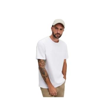 Imagem de Camiseta Hering Masculina Meia Manga 0201 Branco Noaoos, M, Branco noa