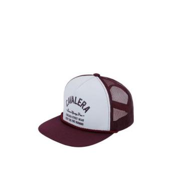 Imagem de Boné Masculino Cavalera Trucker Since Bordô  Frente em Neoprene e Ajus