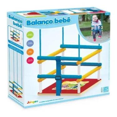 Imagem de Balanço Infantil Bebê Madeira com Cinto Junges - 7897858313269