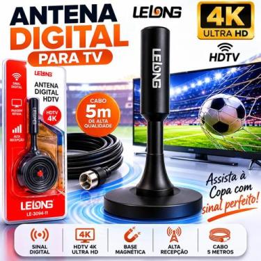 Imagem de Antena Digital Amplificada Base Imã a prova d água HDTV Interna/Extern