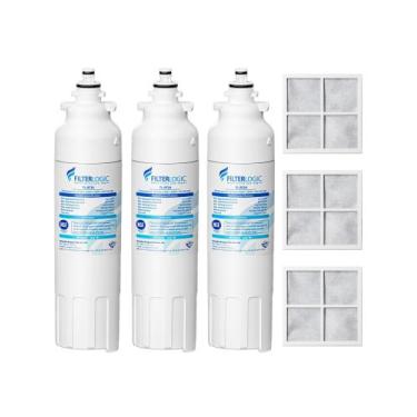 Imagem de Filtro de água e ar para geladeira Filterlogic ADQ73613401 3 unidades