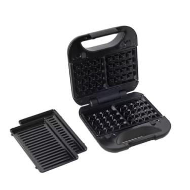 Imagem de BLACK+DECKER Grill Elétrico e Máquina de Waffle 2 em 1, Sanduicheira Grill com Chapas Antiaderente, Ideal para Waffles, Carnes e Outros Alimentos, Modelo GW750, 110V