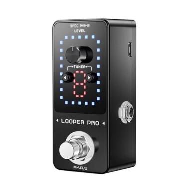Imagem de Pedal de Efeito para Guitarra MVAVE Looper Pro com 9 Loops e Afinador 